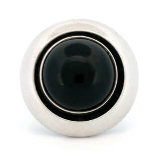 Bague de forme ronde en argent onyx argent 15890-2349 Image1