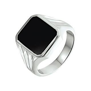 Onyx Silver Signet Ring 15985-2379 Image1
