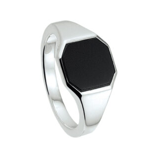 Onyx Silver Signet Ring 15987-2381 Image1